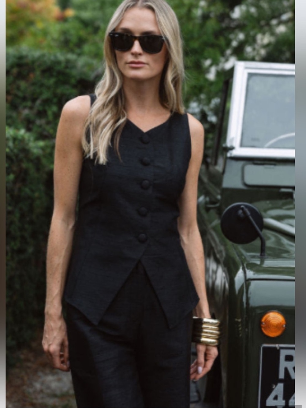 Julia Amory 100% Dupioni Silk Tess Vest Noir Size XS NWT